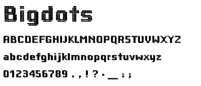 BigDots font