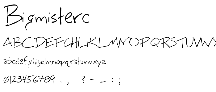 BigMisterC font