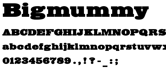 BigMummy font