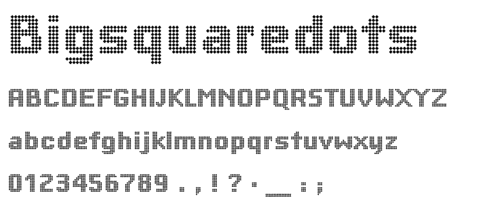 BigSquareDots font