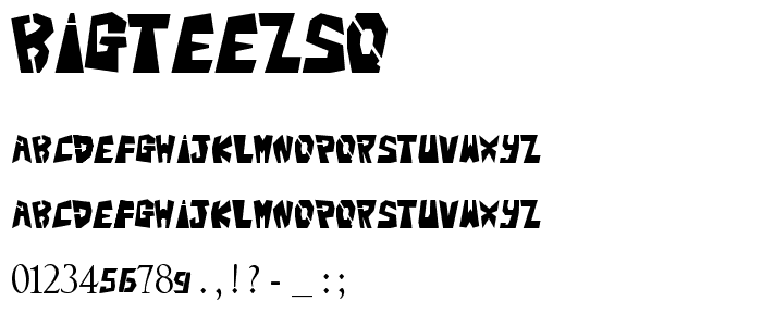 BigTeezSq font