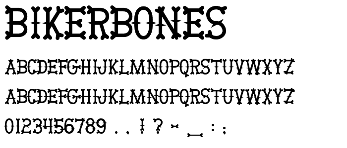 BikerBones font