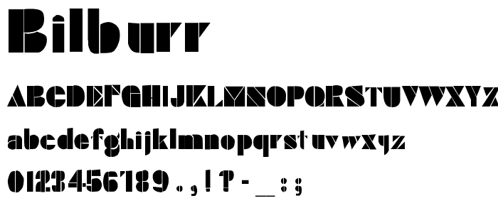 BilBurr font