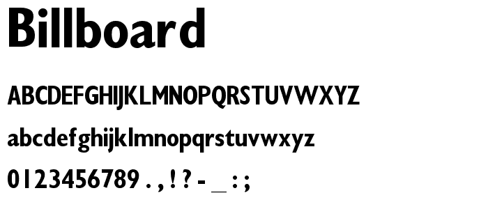 Billboard font