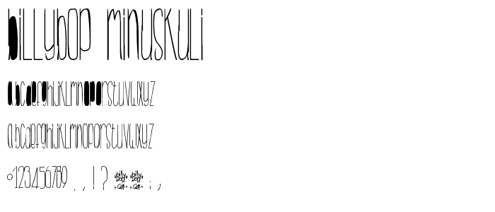 BillyBop_MinusKuli font