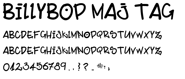 BillyBop_maj_tag font