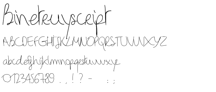 BinetruyScript font
