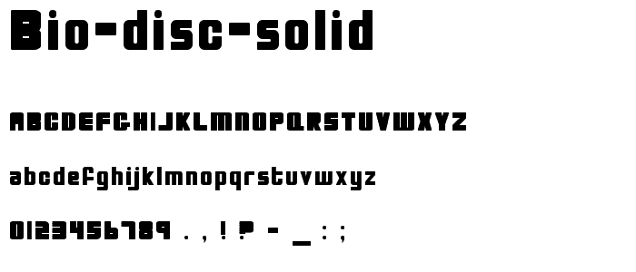 Bio disc Solid font