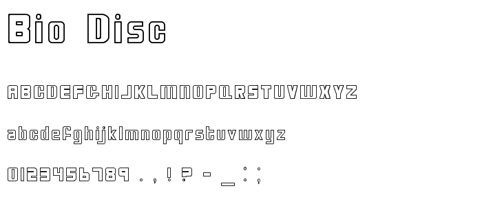 Bio-disc font