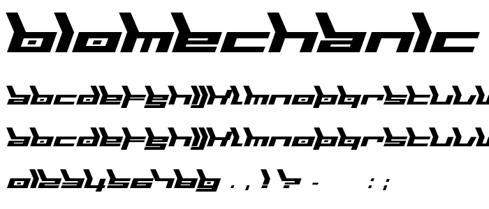 Biomechanic font