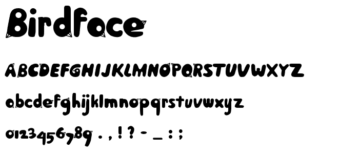 BirdFace font