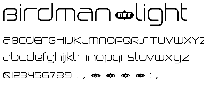 Birdman Light font
