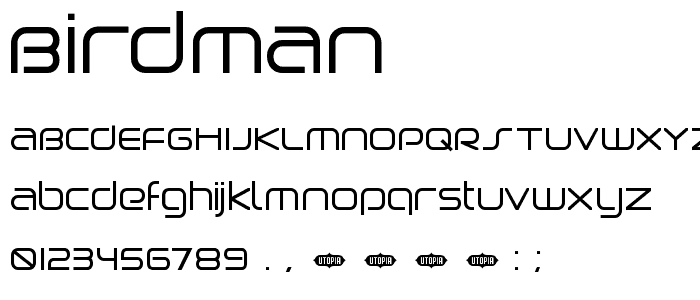 Birdman font
