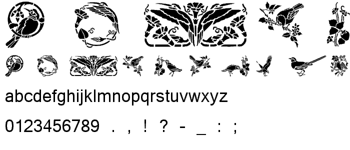 Birds Two font