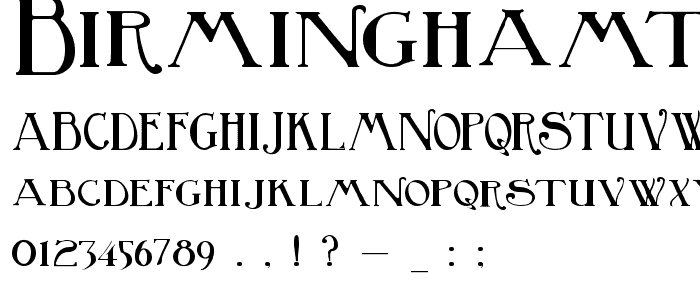 BirminghamTitlingBold font