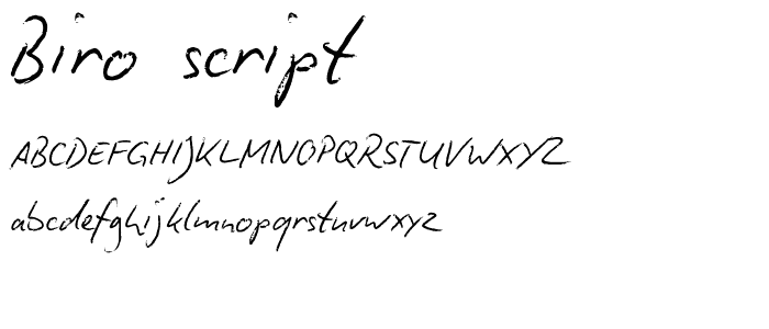 Biro-Script font