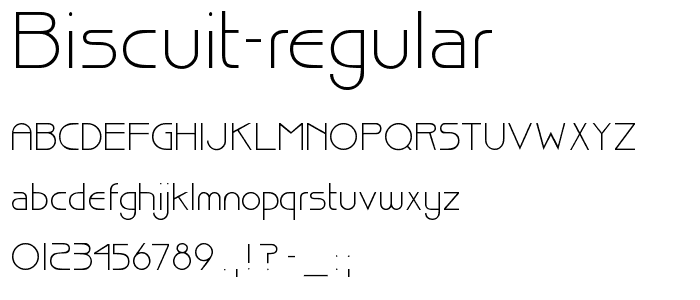 Biscuit Regular font