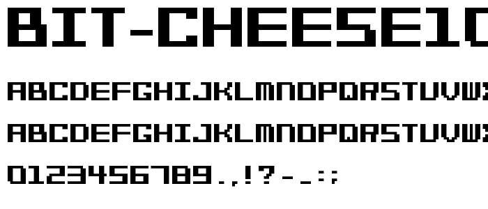 Bit Cheese10 (sRB) font