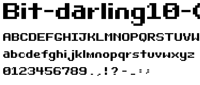 Bit Darling10 (sRB) font