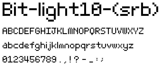Bit Light10 (sRB) font