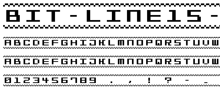 Bit Line15 (sRB) font