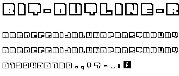Bit Outline Regular font