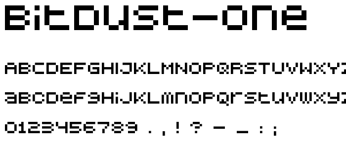 BitDust One font