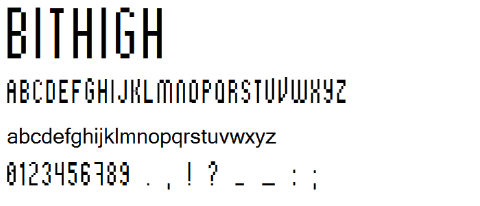 BitHigh font