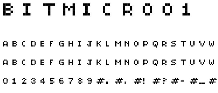 BitMicro01 font