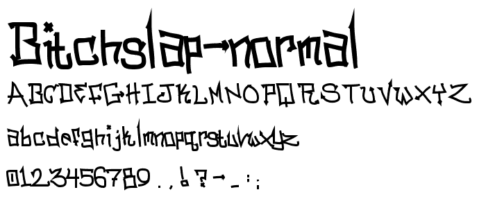 BitchSlap Normal font