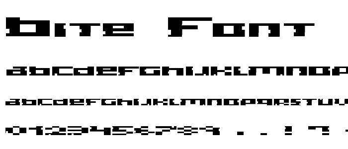 Bite font