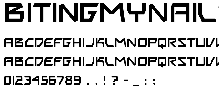 BitingMyNails-Regular font
