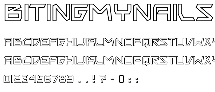 BitingMyNailsOutline-Regular font