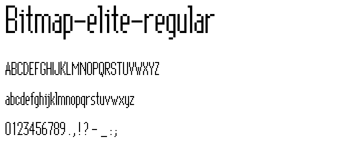 Bitmap Elite Regular font