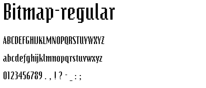 Bitmap Regular font