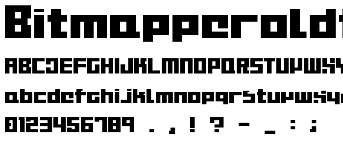 BitmapperOLDTYPE font