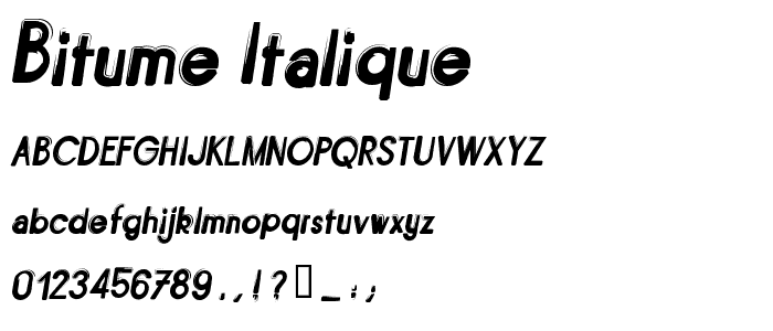 Bitume Italique font
