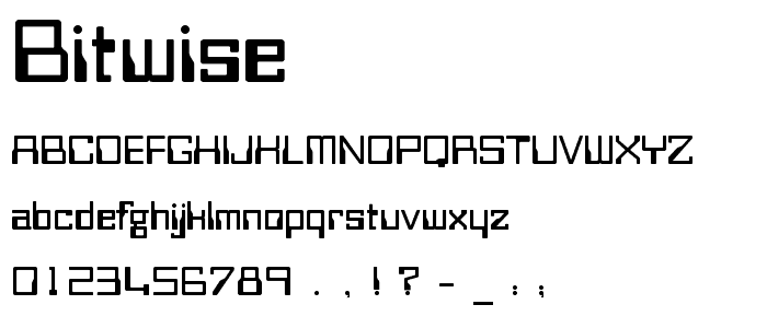 Bitwise font