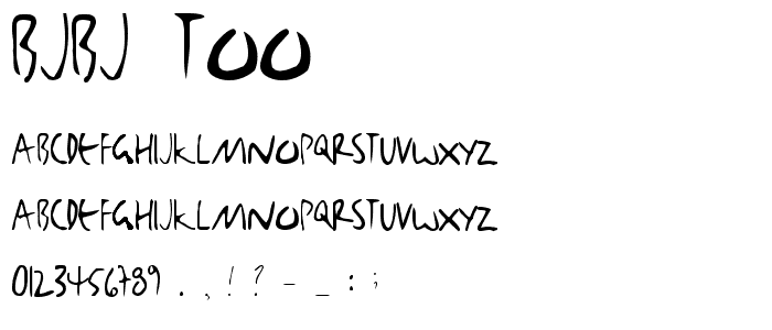 BjBj-TOO font