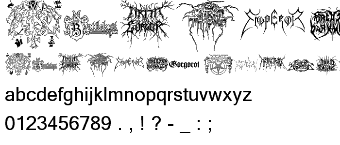 Black Metal Logos font