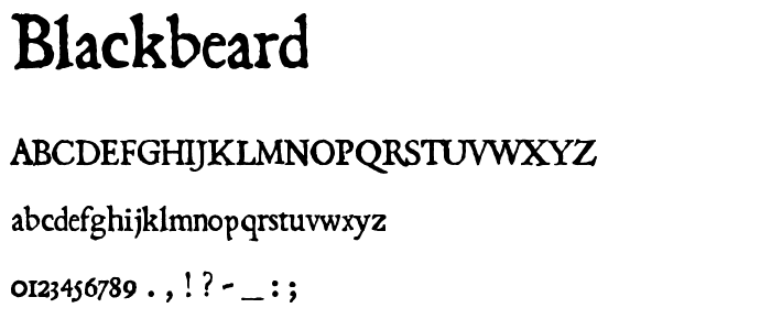 BlackBeard font