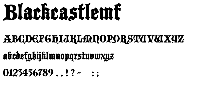 BlackCastleMF font