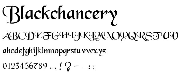 BlackChancery font