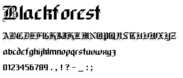 BlackForest font