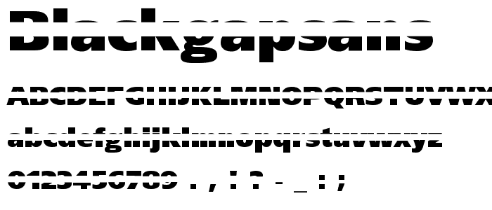BlackGapSans font