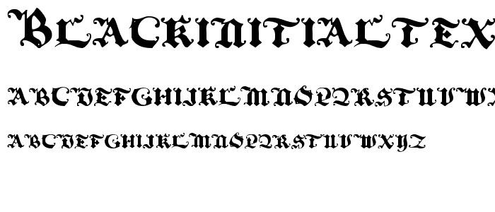 BlackInitialText font