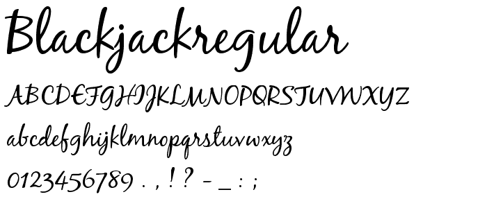 BlackJackRegular font