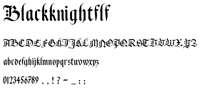BlackKnightFLF font