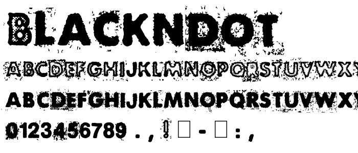BlackNdot font