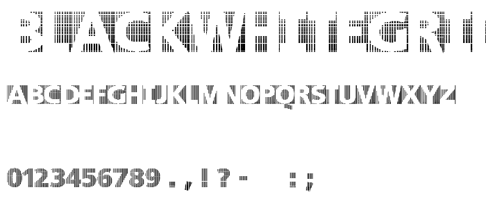 BlackWhiteGridsA font